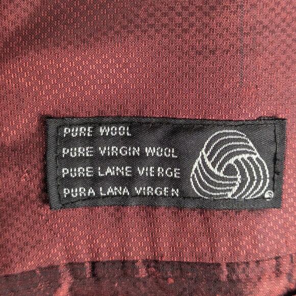 Kasper 44R Blazer Mens Navy Wool Double Breasted Gold Button Made in Canada - Picture 5 of 7